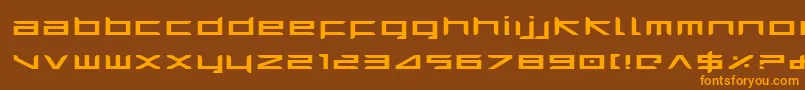 Czcionka Harrie – pomarańczowe czcionki na brązowym tle