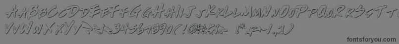 WriteOffOultine Font – Black Fonts on Gray Background