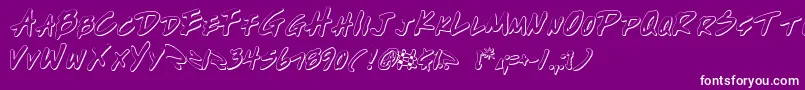 fuente WriteOffOultine – Fuentes Blancas Sobre Fondo Morado