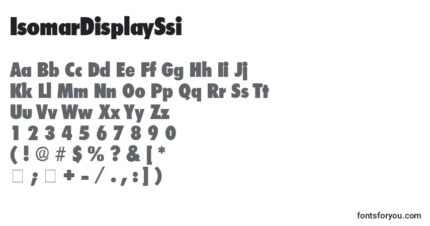 A fonte IsomarDisplaySsi – alfabeto, números, caracteres especiais