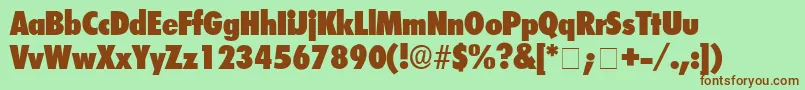IsomarDisplaySsi Font – Brown Fonts on Green Background