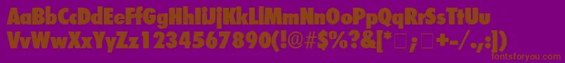 IsomarDisplaySsi Font – Brown Fonts on Purple Background