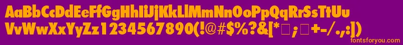 IsomarDisplaySsi Font – Orange Fonts on Purple Background