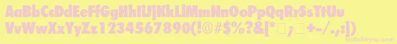 IsomarDisplaySsi Font – Pink Fonts on Yellow Background