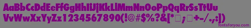 IsomarDisplaySsi Font – Purple Fonts on Gray Background