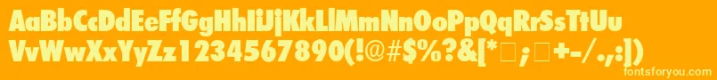 IsomarDisplaySsi Font – Yellow Fonts on Orange Background