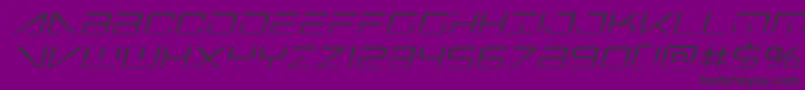 Шрифт Bansheepilothalfital – чёрные шрифты на фиолетовом фоне