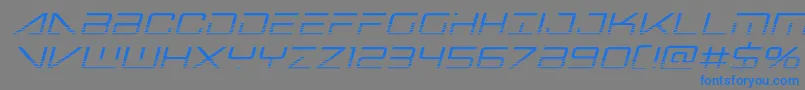 Bansheepilothalfital Font – Blue Fonts on Gray Background