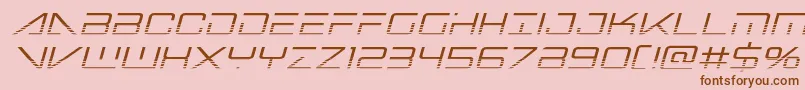 Шрифт Bansheepilothalfital – коричневые шрифты на розовом фоне