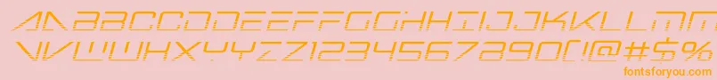 Шрифт Bansheepilothalfital – оранжевые шрифты на розовом фоне