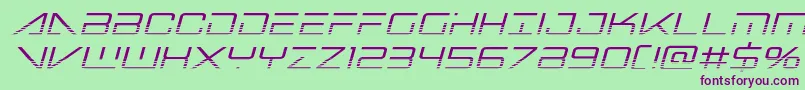 Bansheepilothalfital Font – Purple Fonts on Green Background
