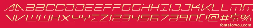 Шрифт Bansheepilothalfital – жёлтые шрифты на красном фоне