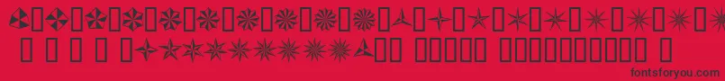 Basis Font – Black Fonts on Red Background