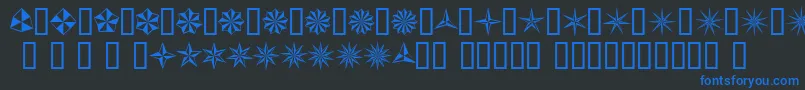Basis Font – Blue Fonts on Black Background