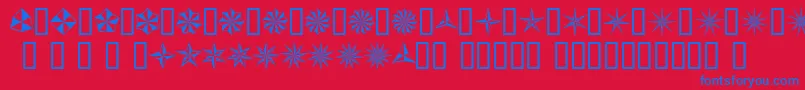 Шрифт Basis – синие шрифты на красном фоне