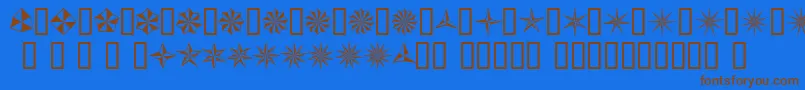 Basis Font – Brown Fonts on Blue Background