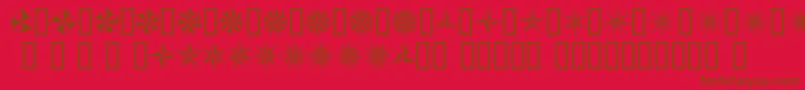 Basis Font – Brown Fonts on Red Background