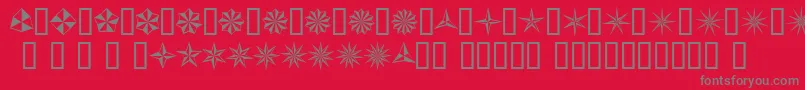 フォントBasis – 赤い背景に灰色の文字