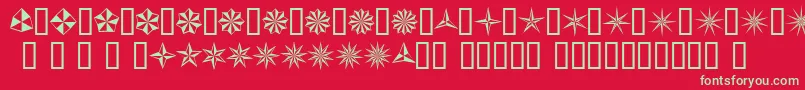 Basis Font – Green Fonts on Red Background