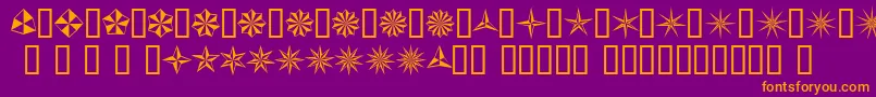 Basis-fontti – oranssit fontit violetilla taustalla