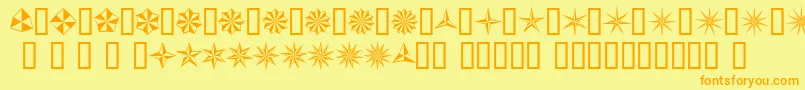 Basis Font – Orange Fonts on Yellow Background