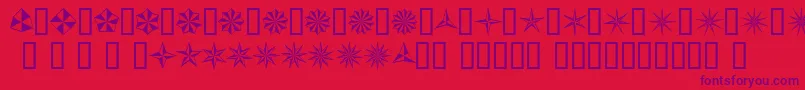 フォントBasis – 赤い背景に紫のフォント