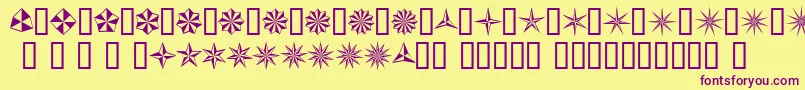 Basis Font – Purple Fonts on Yellow Background
