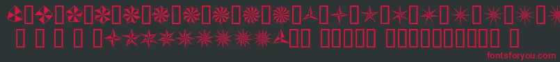 Basis Font – Red Fonts on Black Background