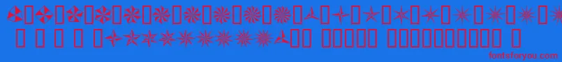 Basis Font – Red Fonts on Blue Background