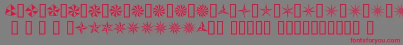 Basis Font – Red Fonts on Gray Background