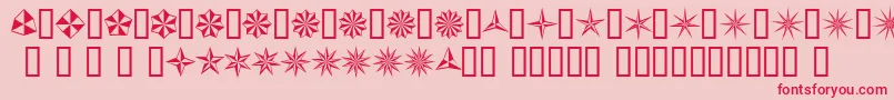 フォントBasis – ピンクの背景に赤い文字