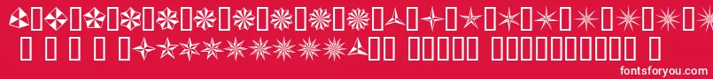 Basis Font – White Fonts on Red Background