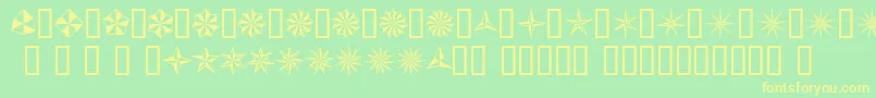 Basis Font – Yellow Fonts on Green Background