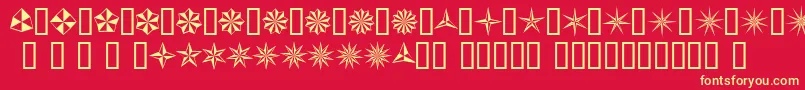 Basis Font – Yellow Fonts on Red Background