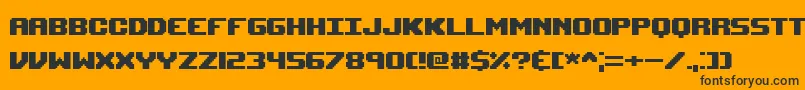 Upheavtt Font – Black Fonts on Orange Background