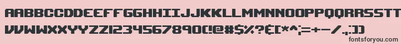 Upheavtt Font – Black Fonts on Pink Background