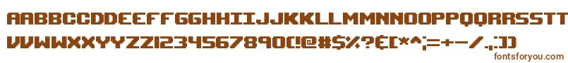 Шрифт Upheavtt – коричневые шрифты на белом фоне