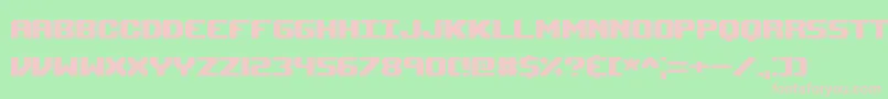 フォントUpheavtt – 緑の背景にピンクのフォント