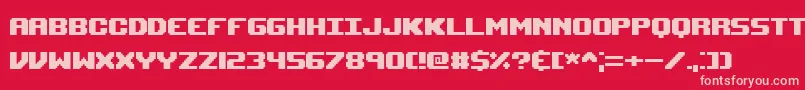 Upheavtt Font – Pink Fonts on Red Background