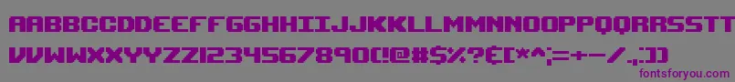 Upheavtt Font – Purple Fonts on Gray Background