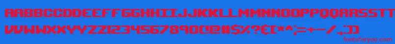 Upheavtt Font – Red Fonts on Blue Background