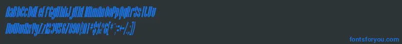 SfBaroquesqueOblique Font – Blue Fonts on Black Background