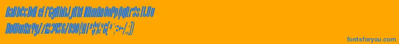 SfBaroquesqueOblique Font – Blue Fonts on Orange Background