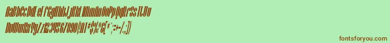 SfBaroquesqueOblique Font – Brown Fonts on Green Background