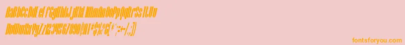 SfBaroquesqueOblique Font – Orange Fonts on Pink Background