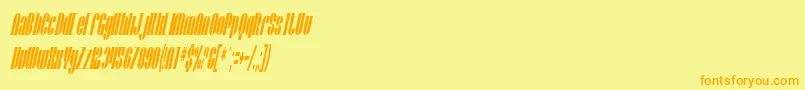 SfBaroquesqueOblique Font – Orange Fonts on Yellow Background