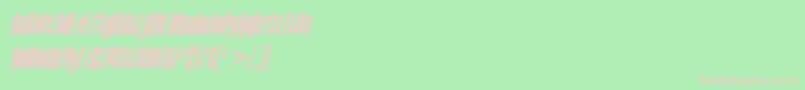 SfBaroquesqueOblique Font – Pink Fonts on Green Background