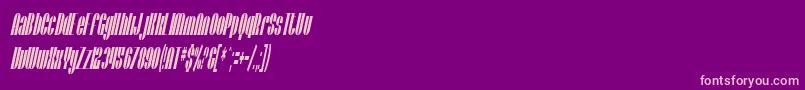 SfBaroquesqueOblique Font – Pink Fonts on Purple Background