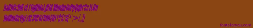 SfBaroquesqueOblique Font – Purple Fonts on Brown Background