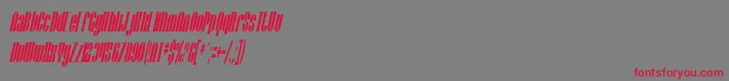 SfBaroquesqueOblique Font – Red Fonts on Gray Background